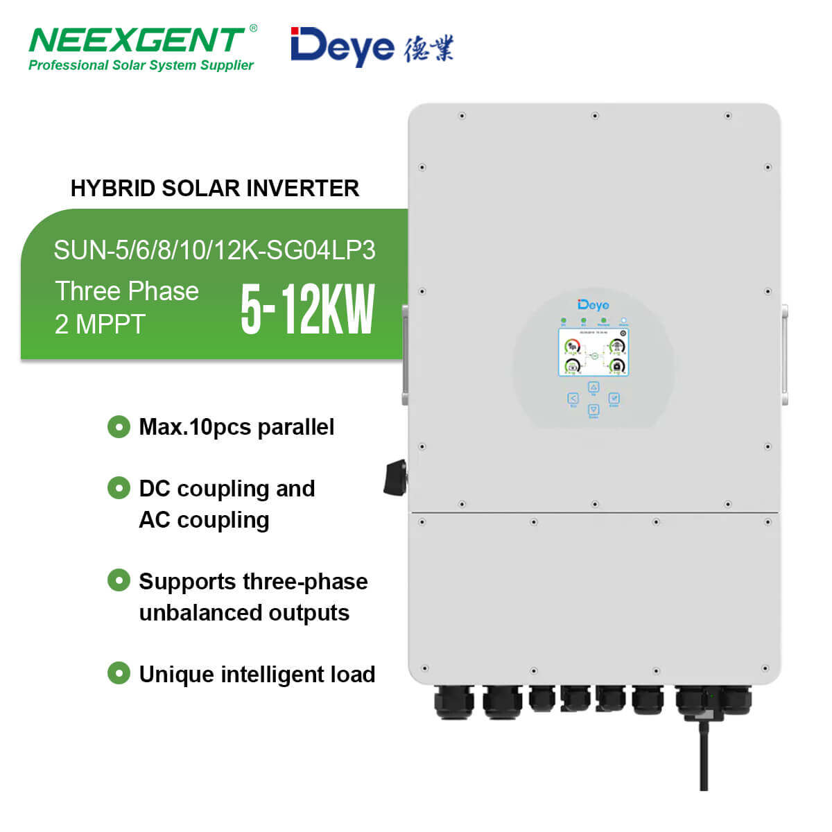 Neexgent Hybrid Inverter DEYE Brand 5-12kw SUN-5K-SG04LP3-EU with WIFI