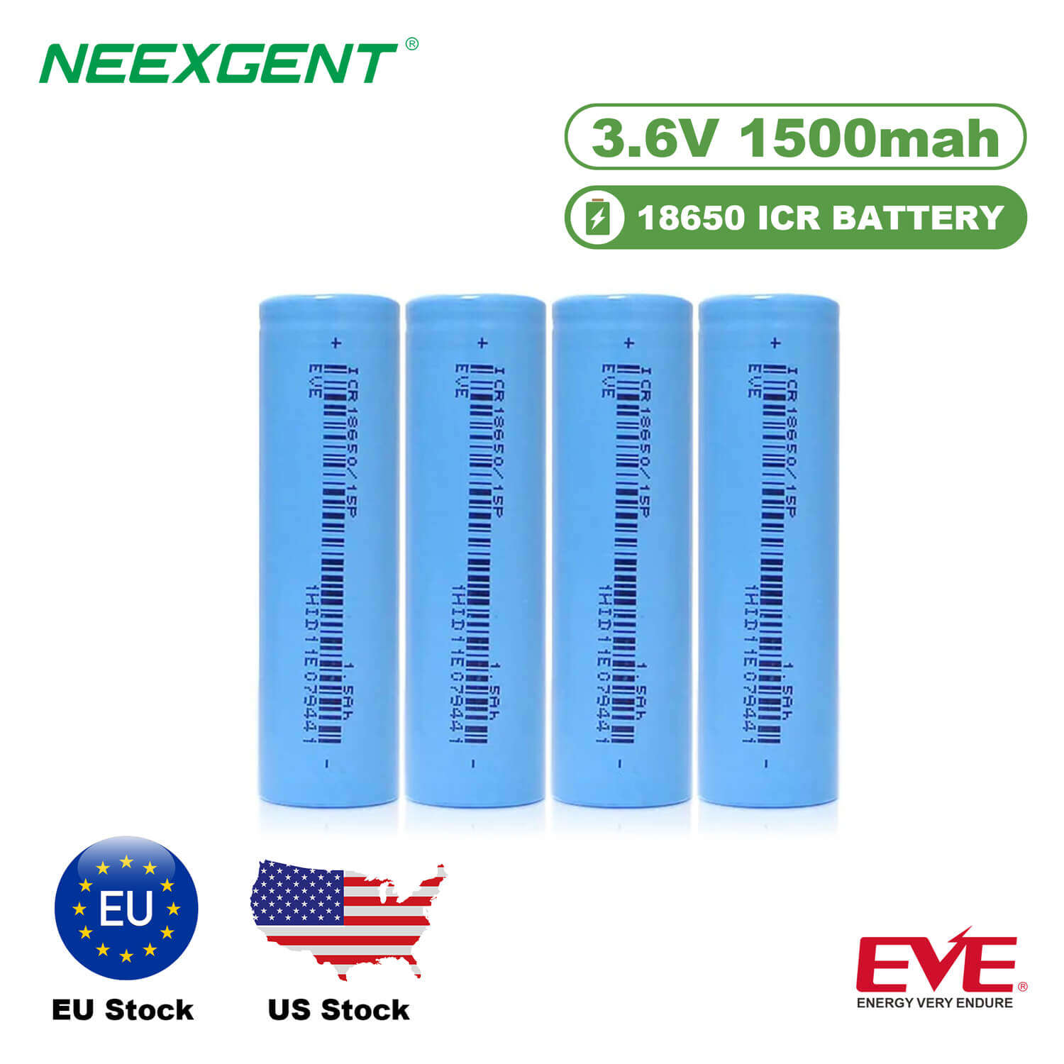 Neexgent EVE 18650 15P 1500mah 3.6V ICR Battery