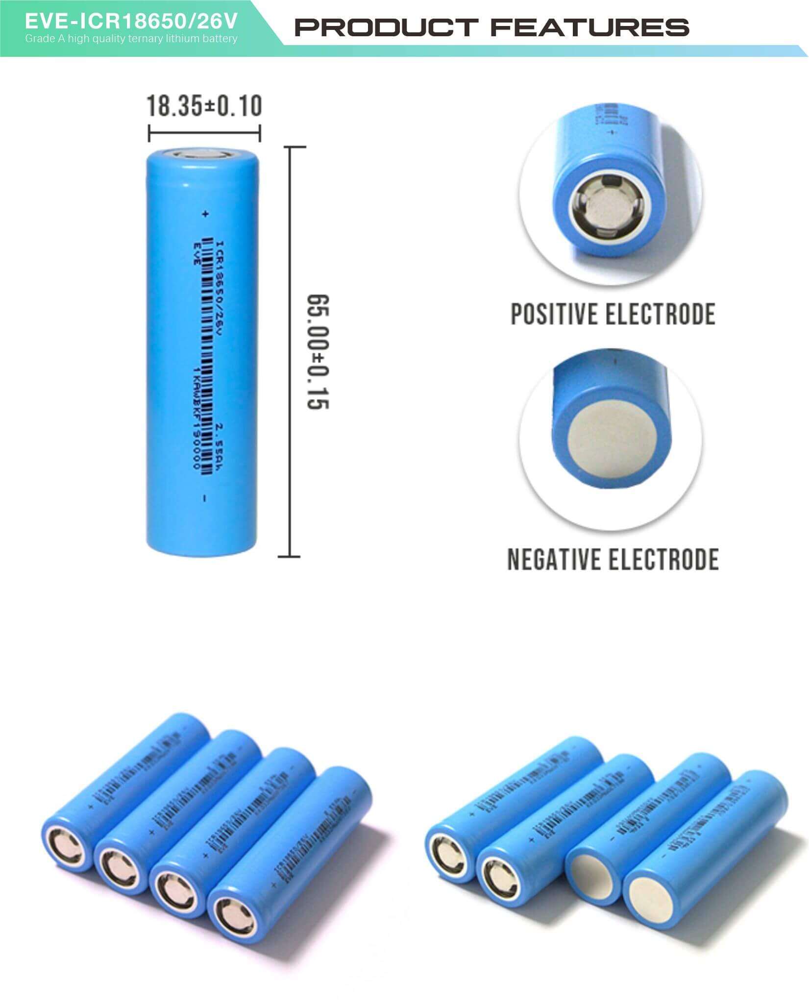 3.7 volt battery 2550mah