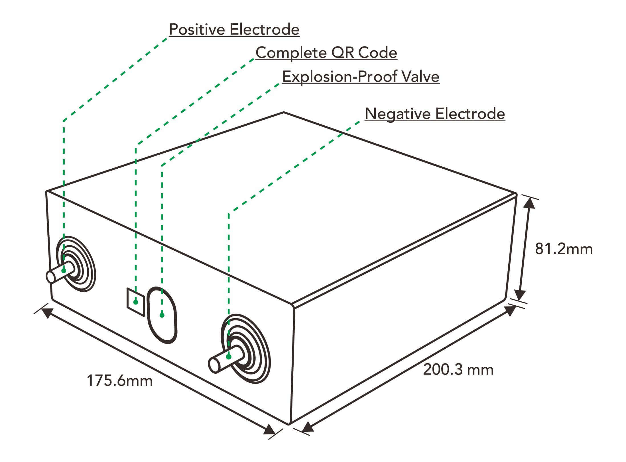 3.2v 340ah lithium iron phosphate battery cells size