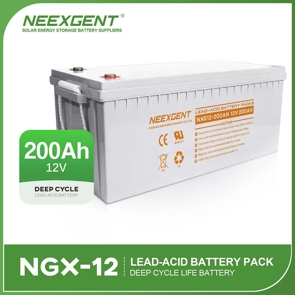 Neexgent Rechargeable 12v 200ah Lead-Acid Battery Pack For RV Camping Deep Cycle