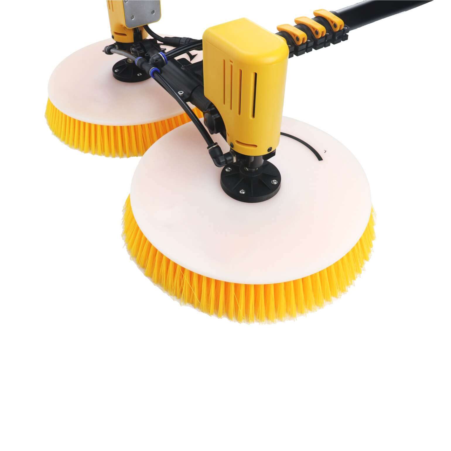 solar panel cleaning brush and pole