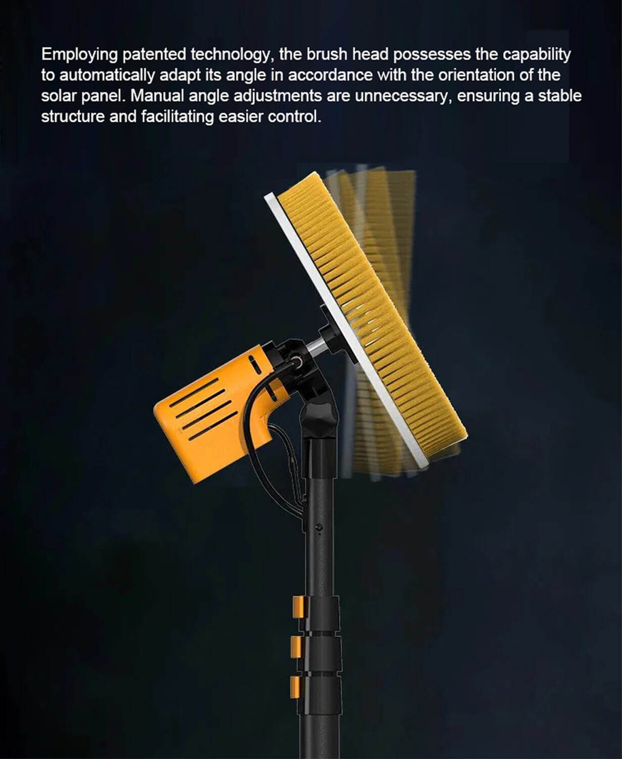 solar plate leaning brush