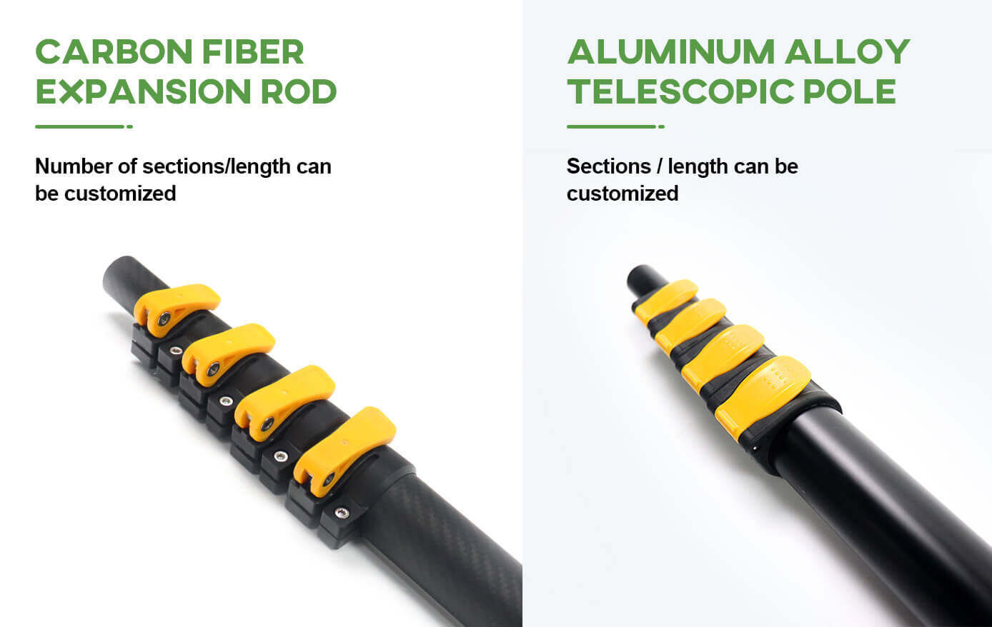 pole options for cleaning solar panels