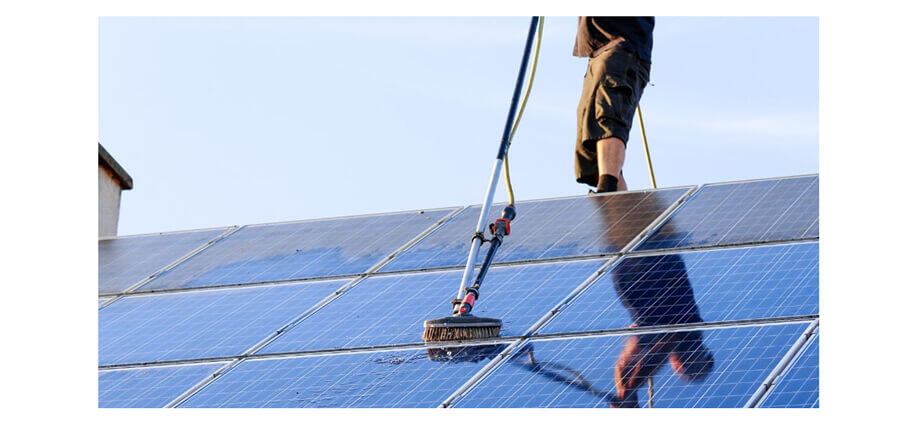 cleaning brush for solar panels and greenhouses 