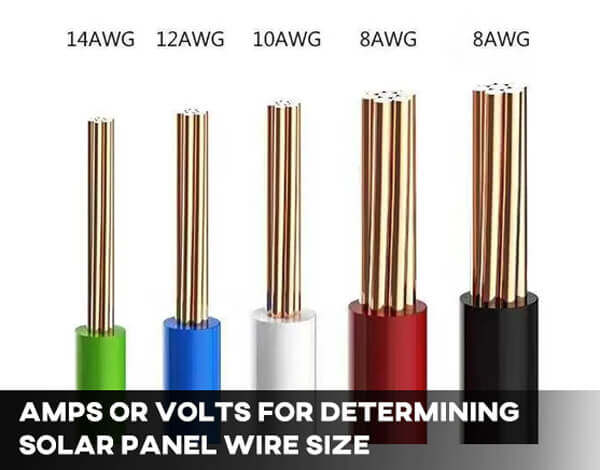 Amps or Volts for Determining Solar Panel Wire Size