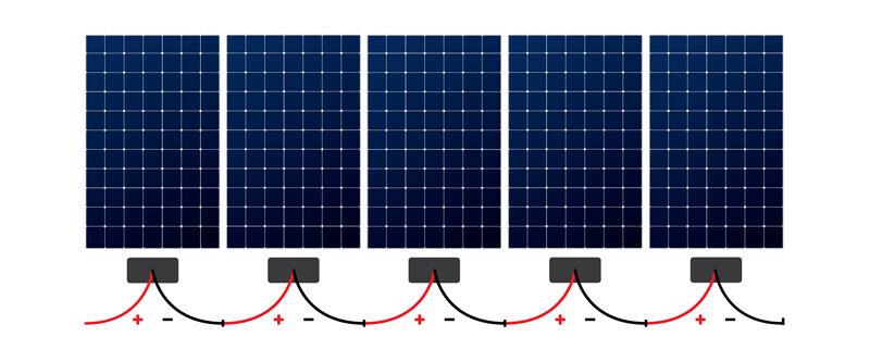 paralleling strings pv amperage