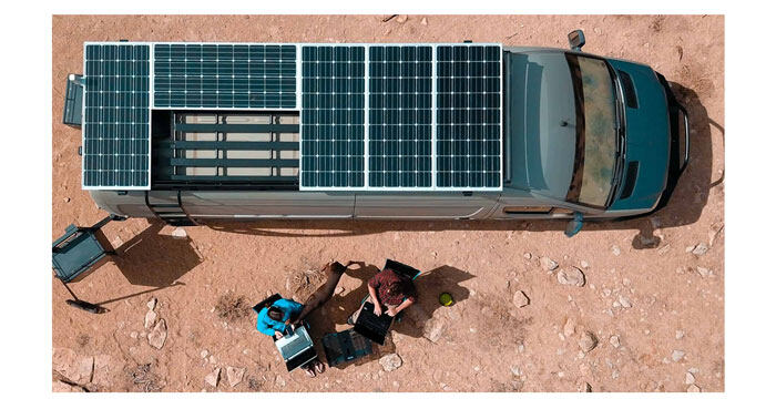 motorhome with solar panels​
