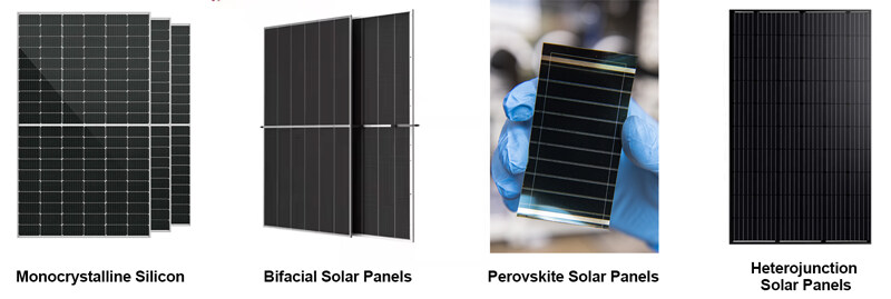 efficiency of various solar panel types