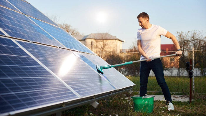 How to Clean Solar Panels from the Ground