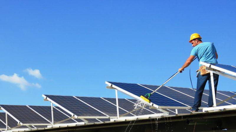 How to Clean Solar Panels from the Ground