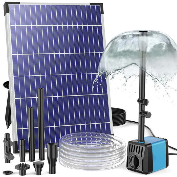 solar panel pump fountain