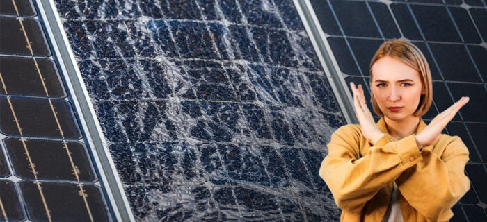 Incorrect Solar Panel Cleaning Method