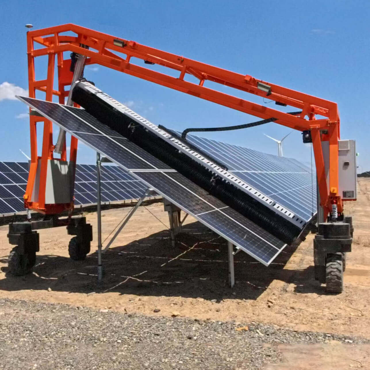 solar panel automatic cleaning robot