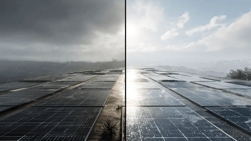 Harsh weather and solar panels