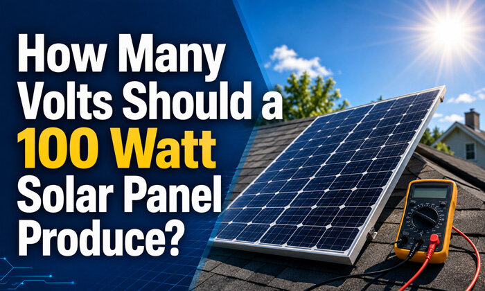 How Many Volts Should a 100 Watt Solar Panel Produce?