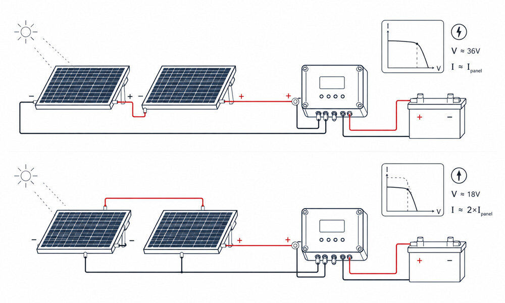 What Happens When Multiple 100W Panels Are Connected